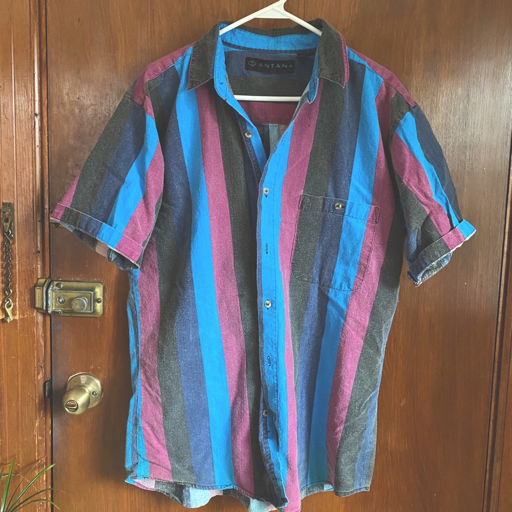 Men’s Vintage 80s/90s Casual Button Down L